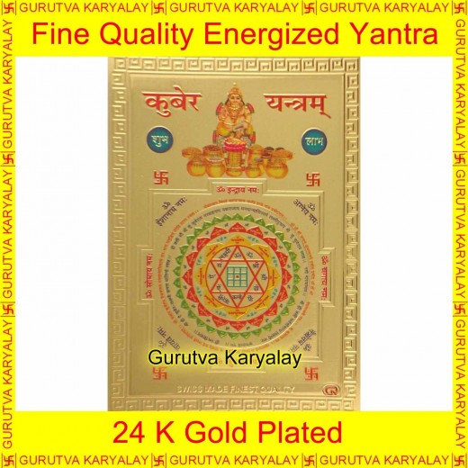 Kuber Yantra Golden Colour Foil 2x3 Size